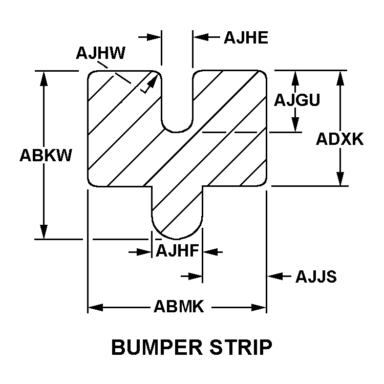 BUMPER STRIP style nsn 9390-00-290-8399