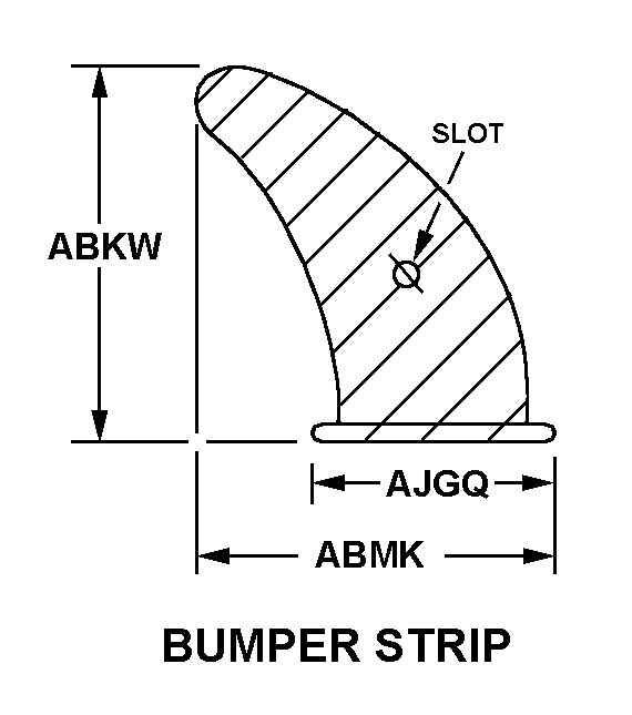 BUMPER STRIP style nsn 9390-00-060-0612