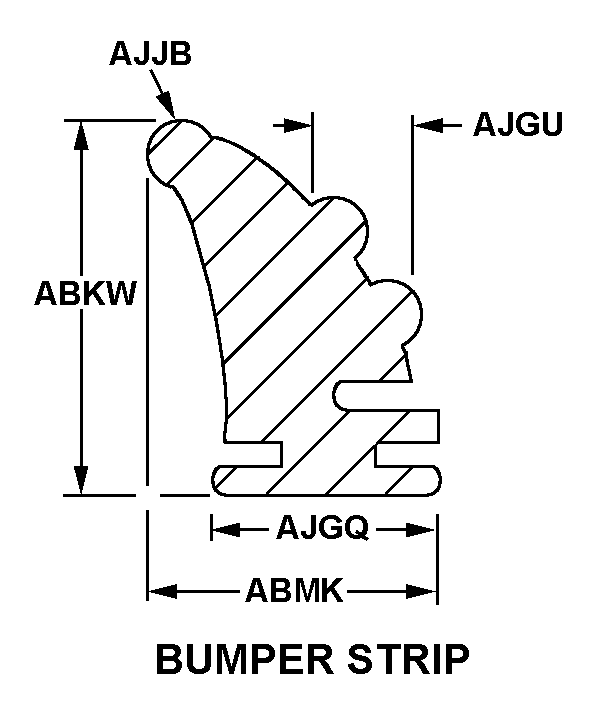 BUMPER STRIP style nsn 9390-00-060-0612