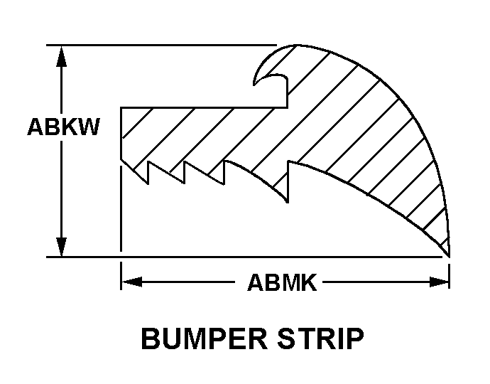 BUMPER STRIP style nsn 9390-00-060-0612