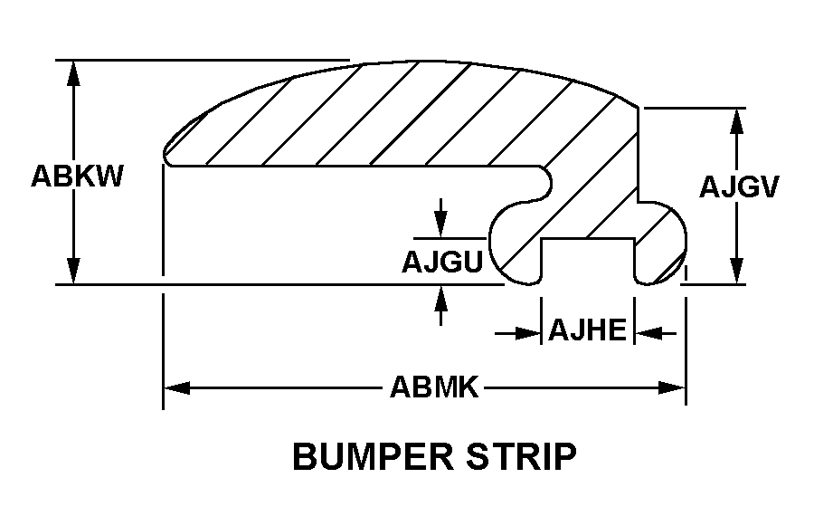 BUMPER STRIP style nsn 9390-00-060-0612