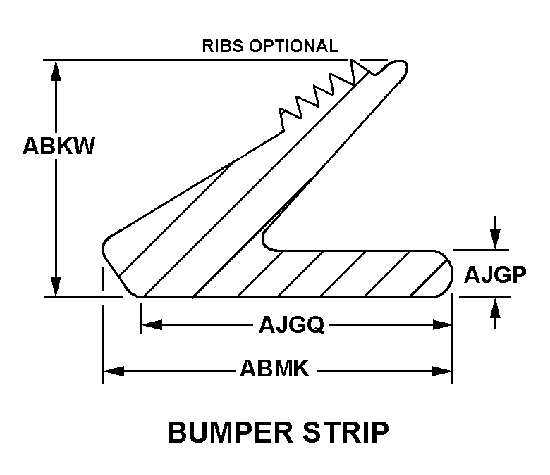 BUMPER STRIP style nsn 9390-00-901-6760
