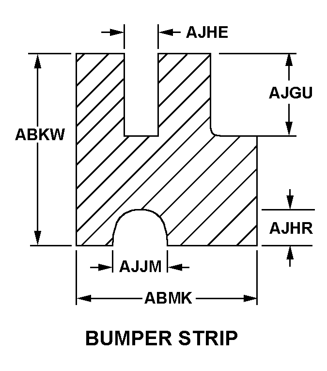 BUMPER STRIP style nsn 9390-01-338-5873