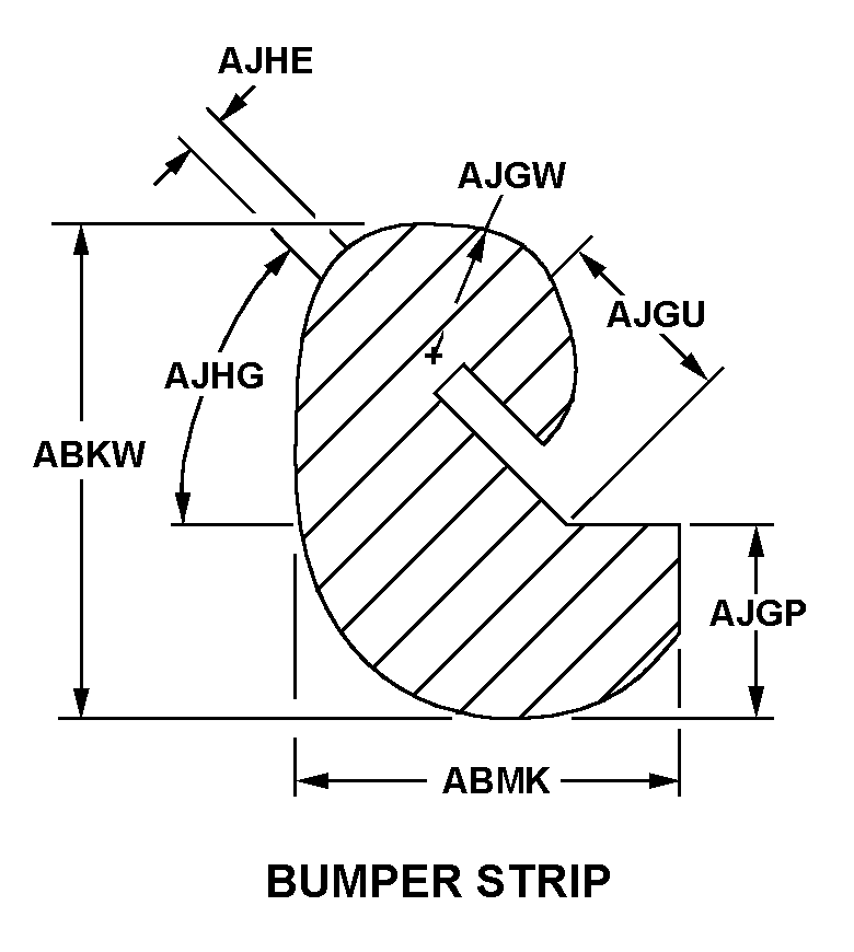 BUMPER STRIP style nsn 9390-00-060-0612
