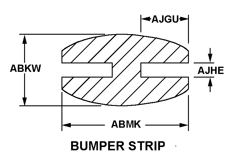 BUMPER STRIP style nsn 9390-00-060-0612
