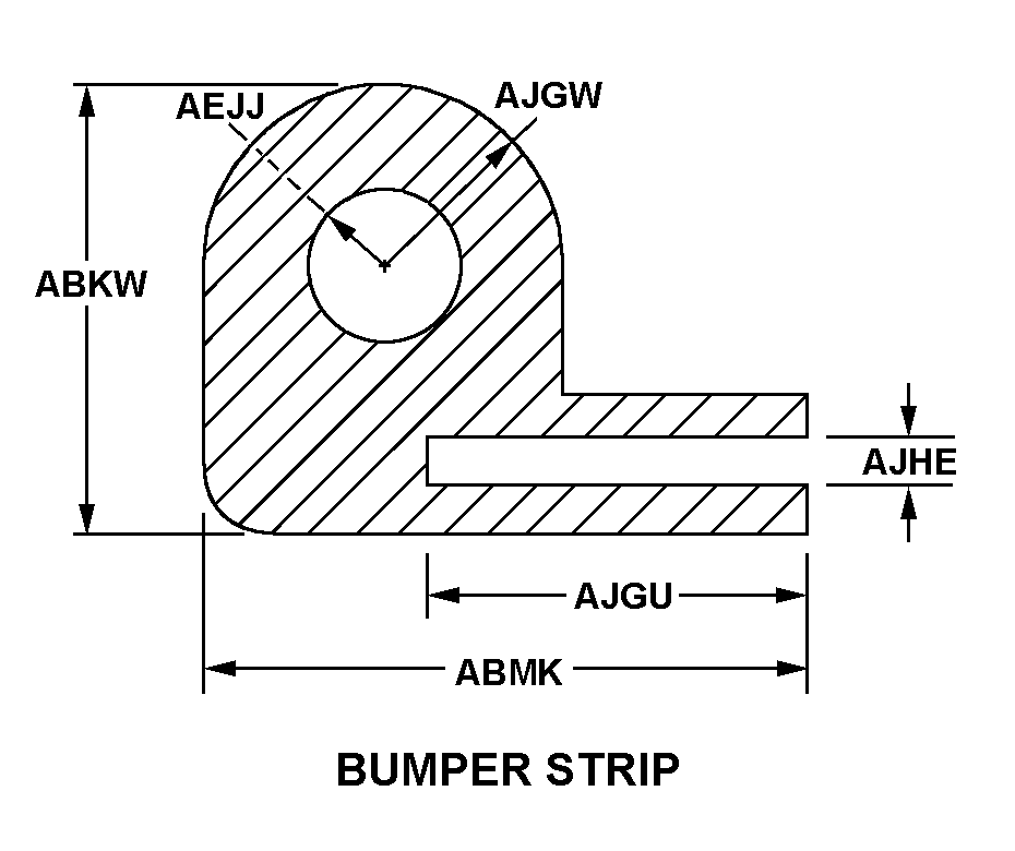 BUMPER STRIP style nsn 9390-00-060-0612