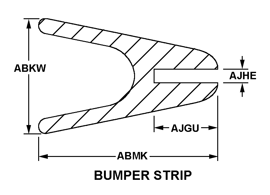 BUMPER STRIP style nsn 9390-00-060-0612