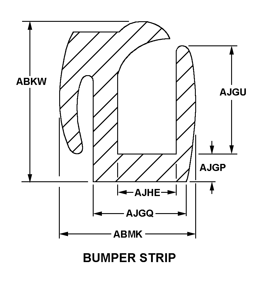 BUMPER STRIP style nsn 9390-00-060-0612