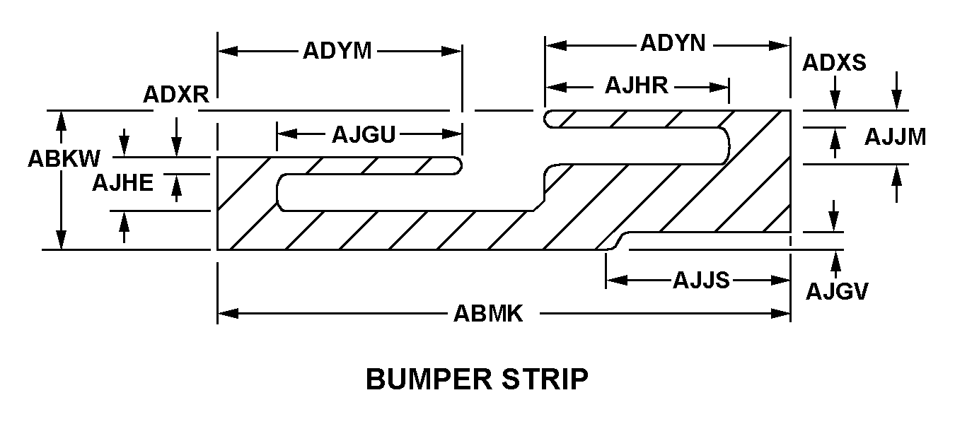 BUMPER STRIP style nsn 9390-01-338-5873