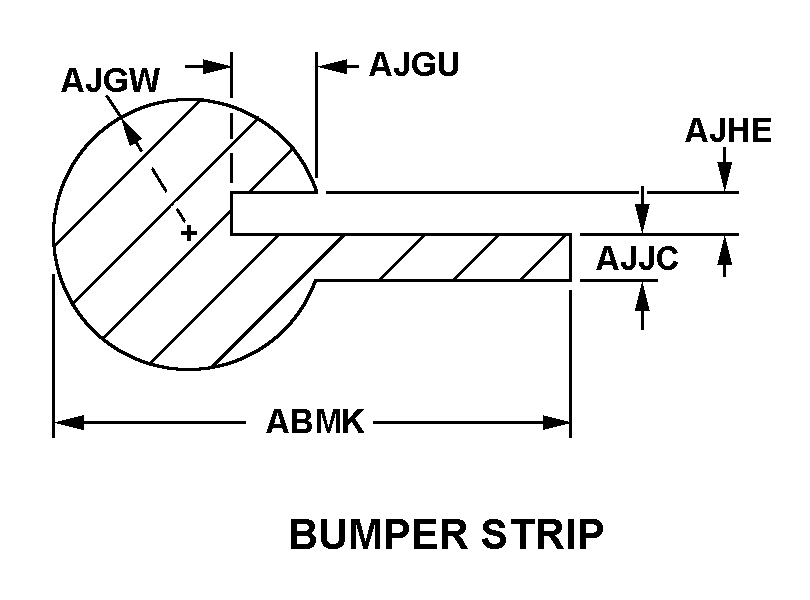 BUMPER STRIP style nsn 9390-00-912-2631