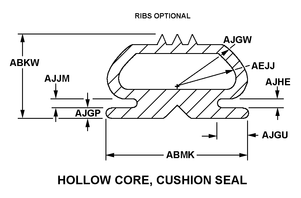 HOLLOW CORE, CUSHION SEAL style nsn 9390-00-297-2001