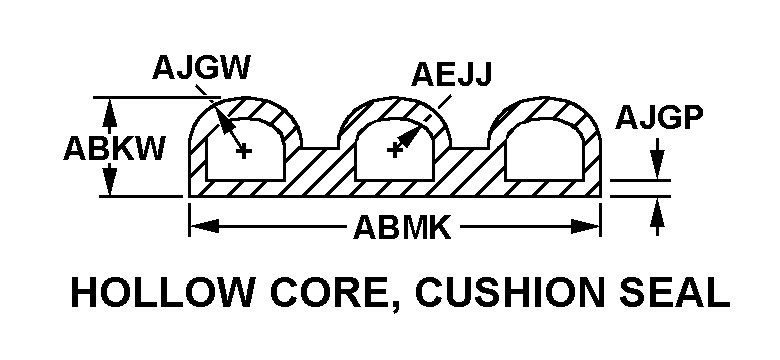 HOLLOW CORE, CUSHION SEAL style nsn 9390-00-297-2001