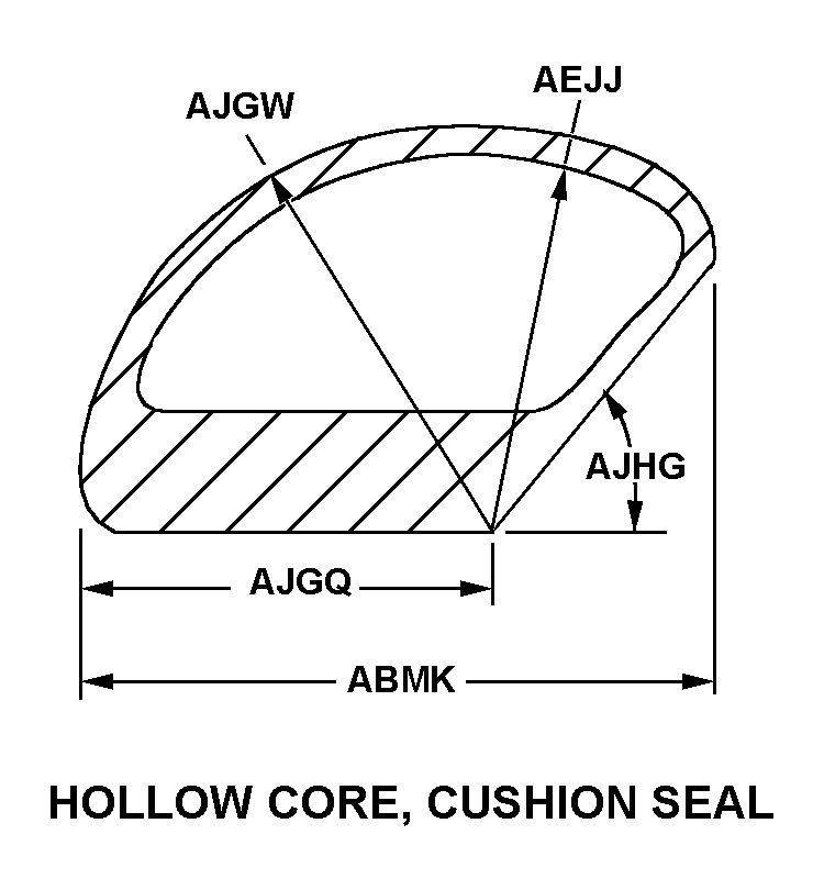 HOLLOW CORE, CUSHION SEAL style nsn 9390-00-297-2001