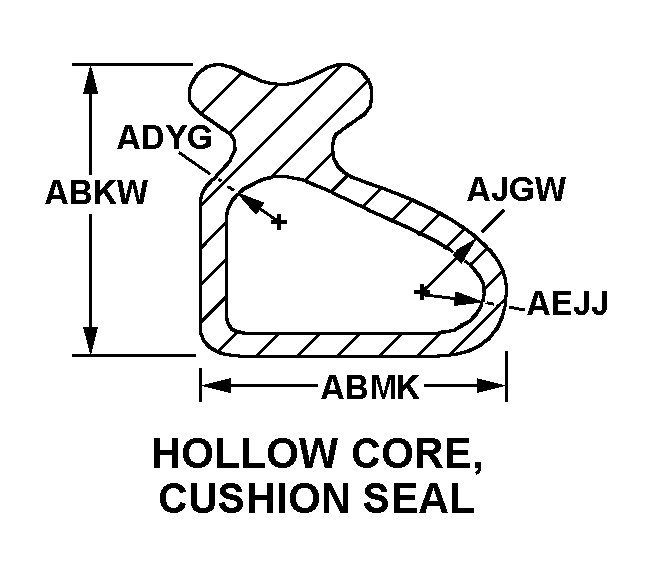 HOLLOW CORE, CUSHION SEAL style nsn 9390-00-297-2001