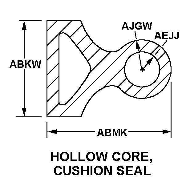 HOLLOW CORE, CUSHION SEAL style nsn 9390-00-585-2354