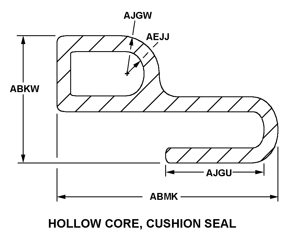HOLLOW CORE, CUSHION SEAL style nsn 9390-00-107-0844