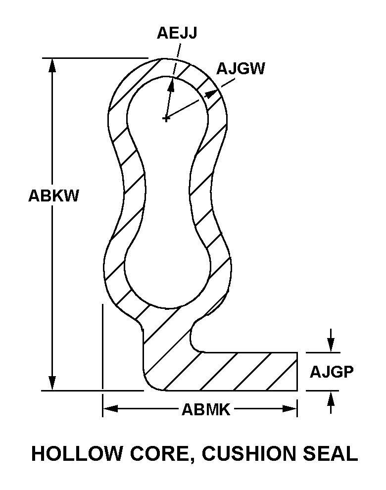 HOLLOW CORE, CUSHION SEAL style nsn 9390-00-247-7278