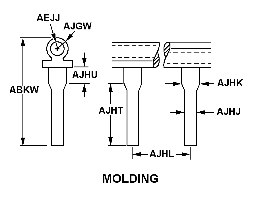 MOLDING style nsn 9390-00-599-8749