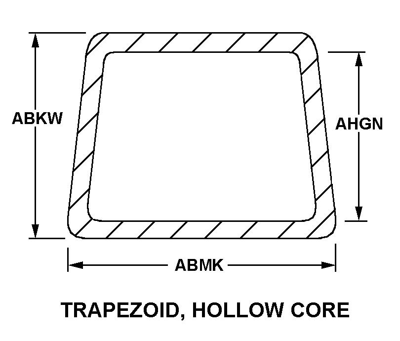 TRAPEZOID, HOLLOW CORE style nsn 9390-00-285-5967