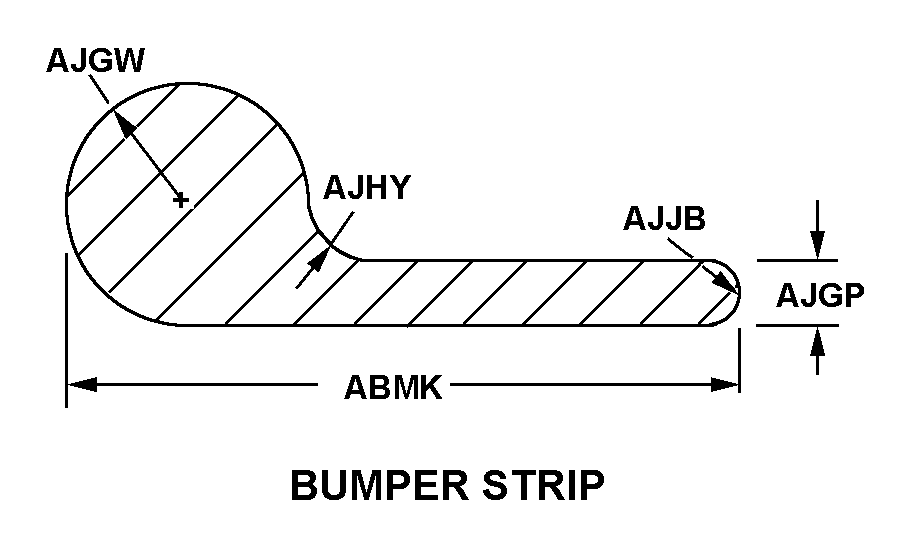 BUMPER STRIP style nsn 9390-00-060-0612