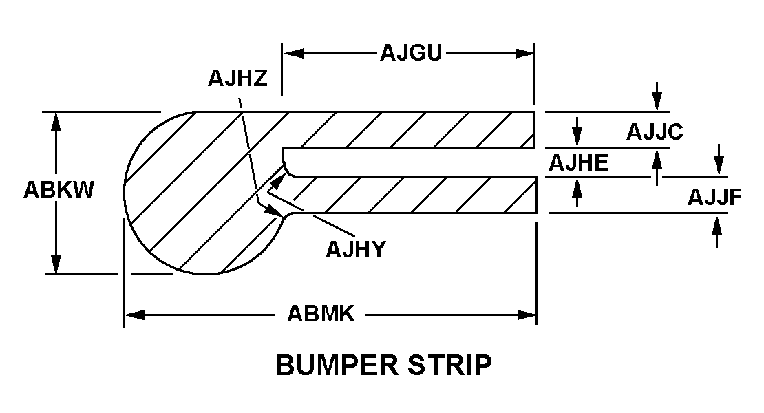 BUMPER STRIP style nsn 9390-00-912-2631