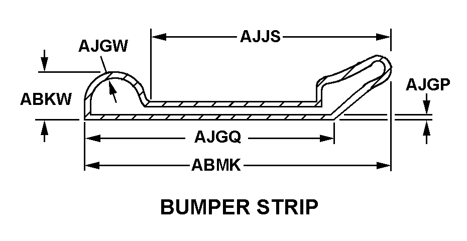 BUMPER STRIP style nsn 9390-01-338-5873