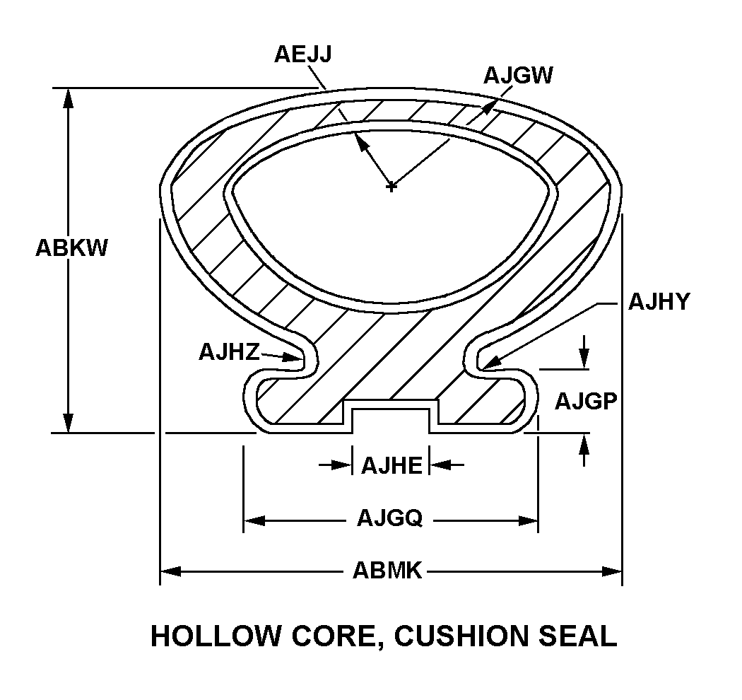 HOLLOW CORE, CUSHION SEAL style nsn 9390-00-247-7278