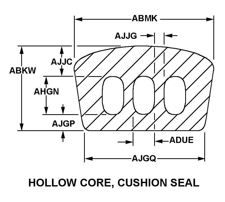 HOLLOW CORE, CUSHION SEAL style nsn 9390-00-585-2354