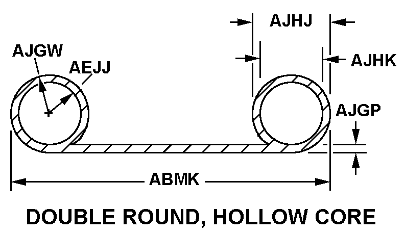 DOUBLE ROUND, HOLLOW CORE style nsn 9390-01-300-6447