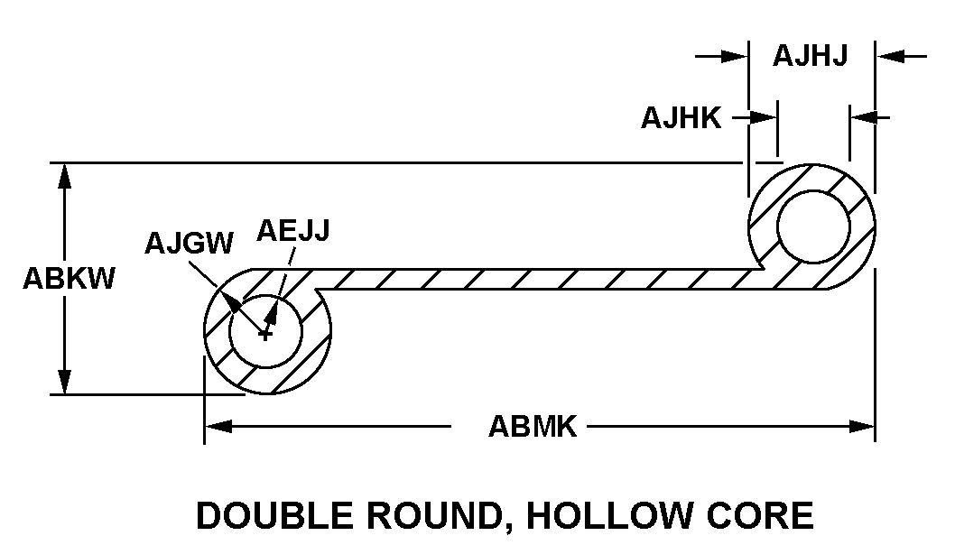 DOUBLE ROUND, HOLLOW CORE style nsn 9390-01-300-6447