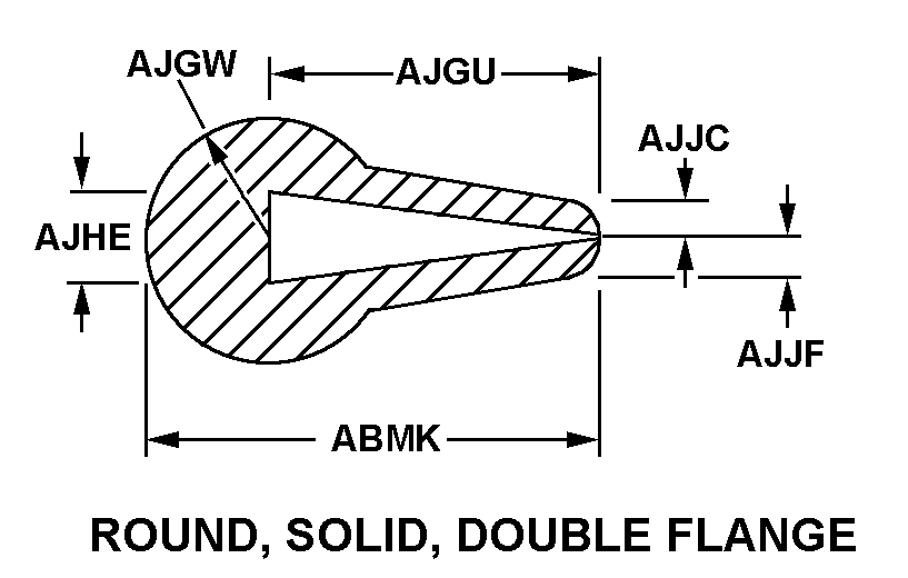 ROUND, SOLID, DOUBLE FLANGE style nsn 9390-01-254-0437