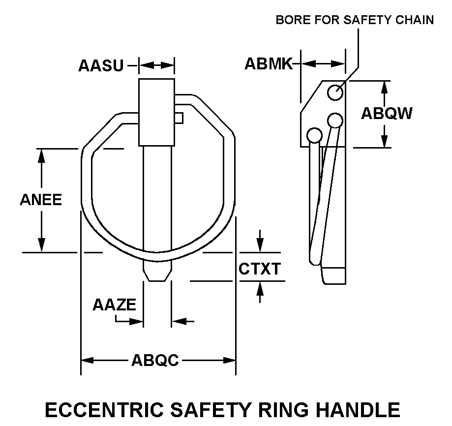 ECCENTRIC SAFETY RING HANDLE style nsn 5315-01-422-2978