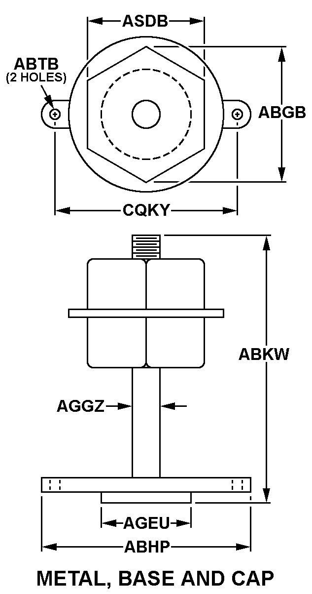 METAL, BASE AND CAP style nsn 5970-00-144-1621