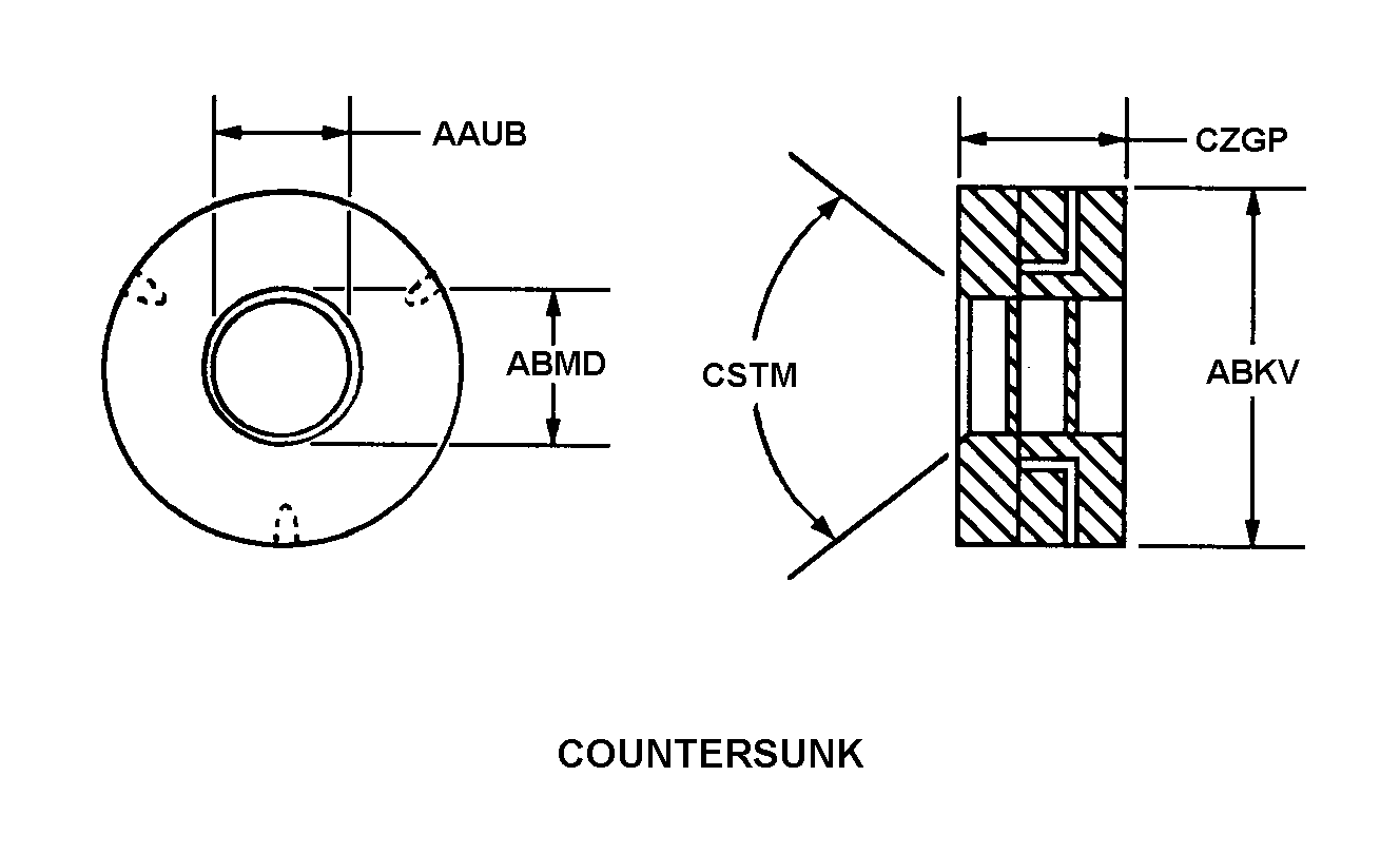 COUNTERSUNK style nsn 5310-01-616-5607