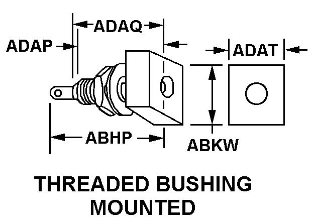 THREADED BUSHING MOUNTED style nsn 5935-01-588-8005