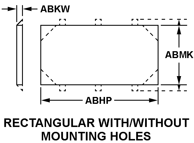 RECTANGULAR WITH/WITHOUT MOUNTING HOLES style nsn 6220-01-440-2889