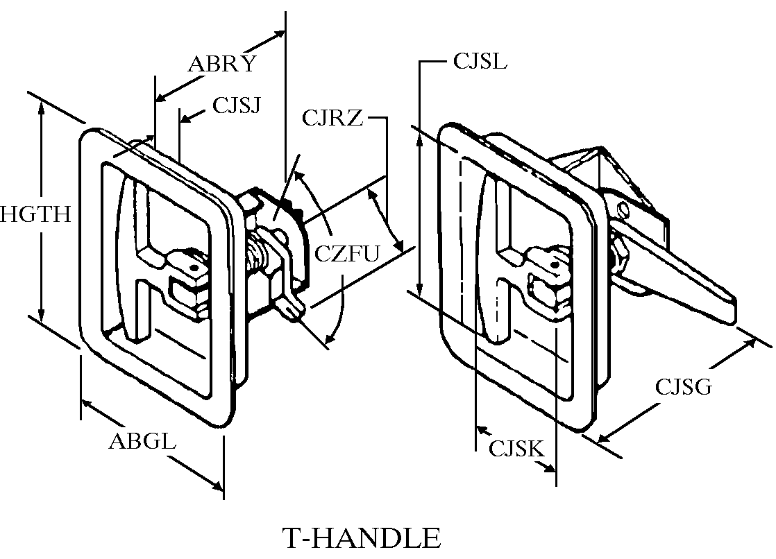 T-HANDLE style nsn 5340-01-351-0233