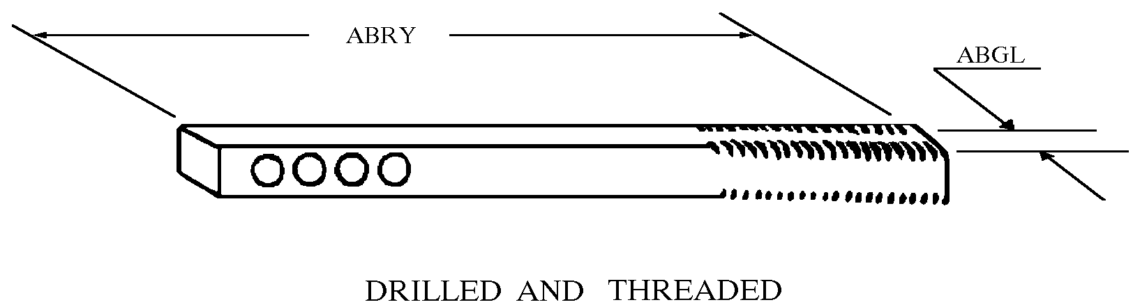 DRILLED AND THREADED style nsn 5340-01-501-0582