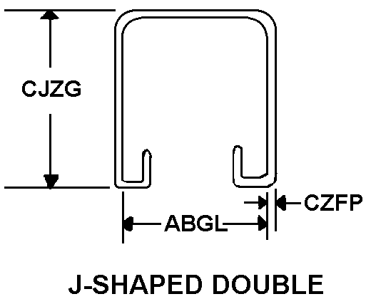 J-SHAPED DOUBLE style nsn 5340-00-083-6713