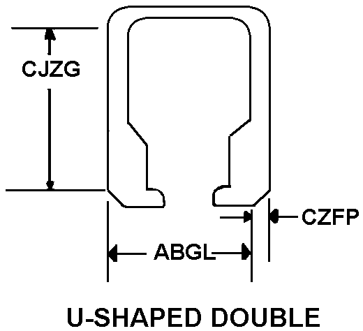 U-SHAPED DOUBLE style nsn 5340-01-222-5248