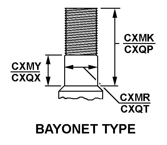 BAYONET TYPE style nsn 2510-01-592-6593