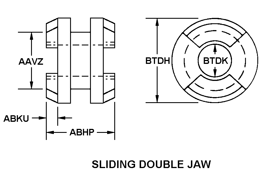 SLIDING DOUBLE JAW style nsn 2520-00-460-6932