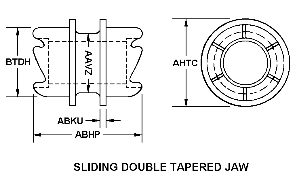 SLIDING DOUBLE TAPERED JAW style nsn 3010-00-127-8416