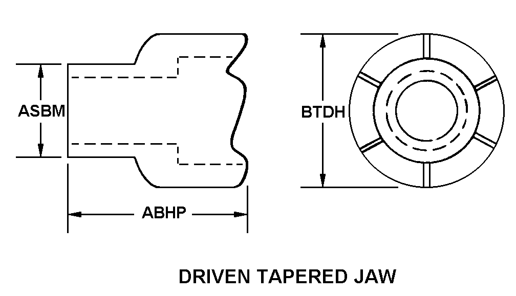 DRIVEN TAPERED JAW style nsn 2520-00-346-3422
