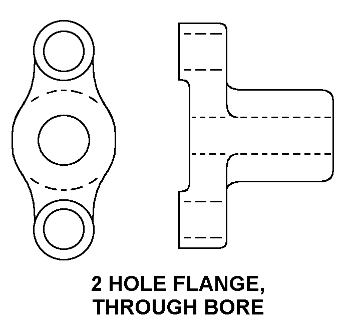 2 HOLE FLANGE, THROUGH BORE style nsn 3010-01-417-4871