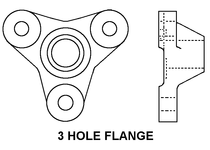 3 HOLE FLANGE style nsn 3010-01-179-8156