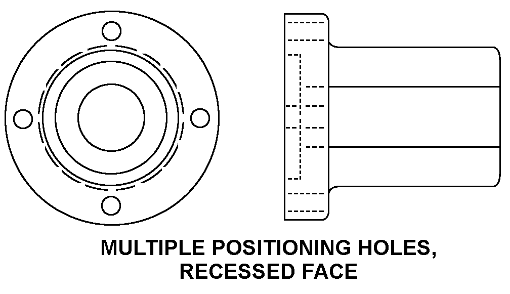 MULTIPLE POSITIONING HOLES, RECESSED FACE style nsn 3010-00-389-7873