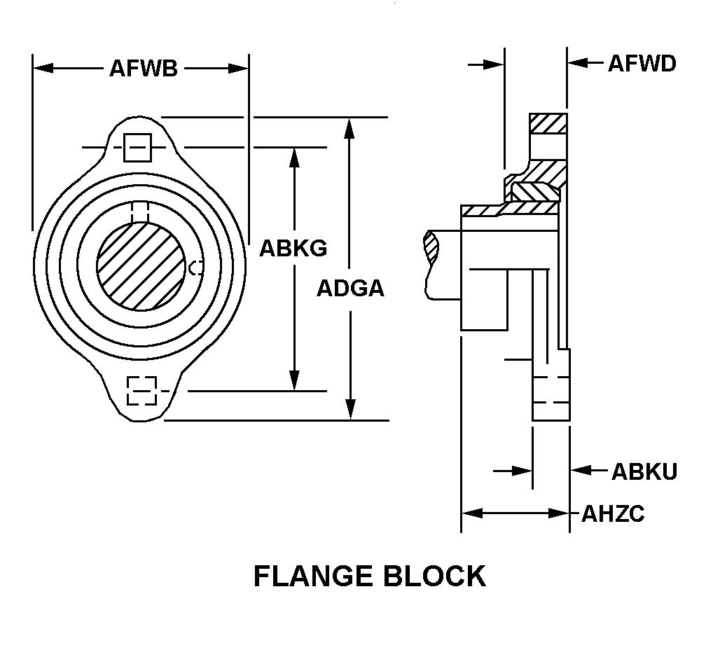 FLANGE BLOCK style nsn 3130-01-308-1507