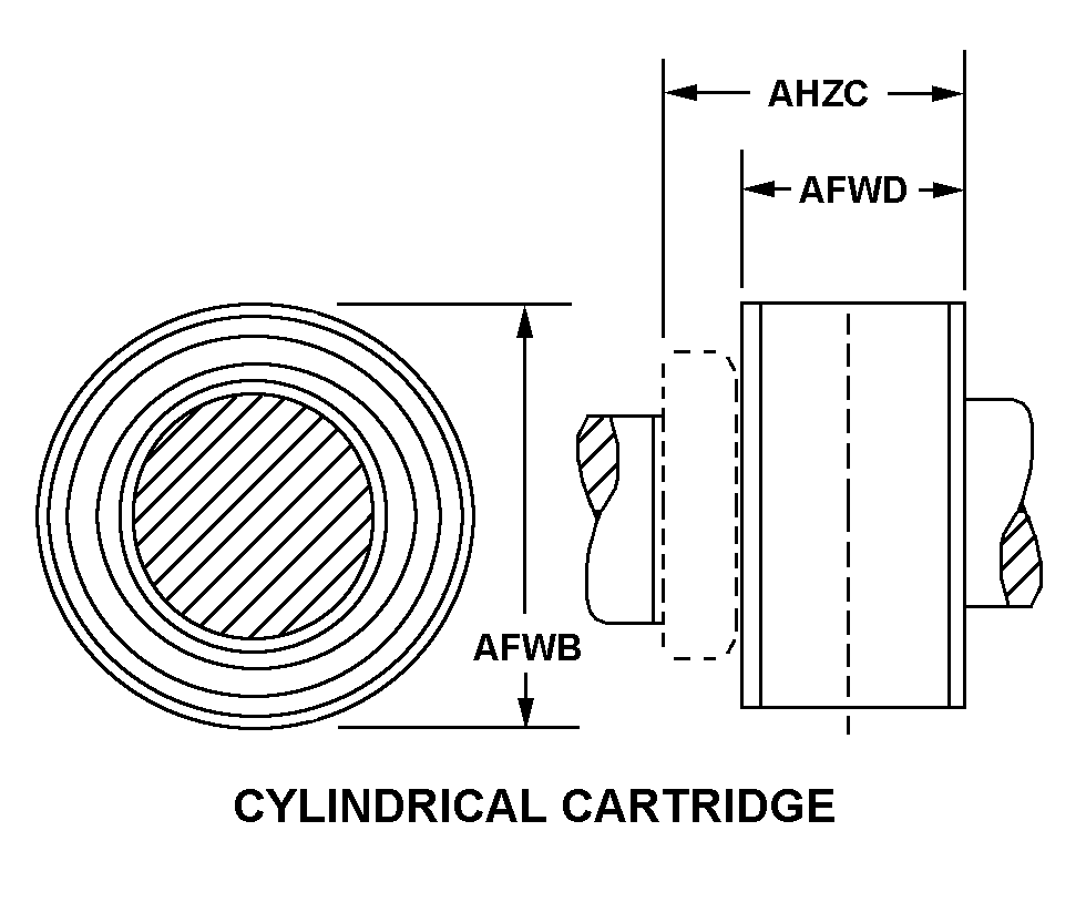 CYLINDRICAL CARTRIDGE style nsn 3130-01-366-1984