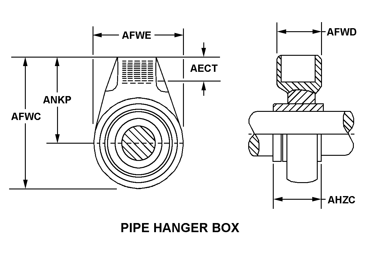 PIPE HANGER BOX style nsn 3130-01-542-1893